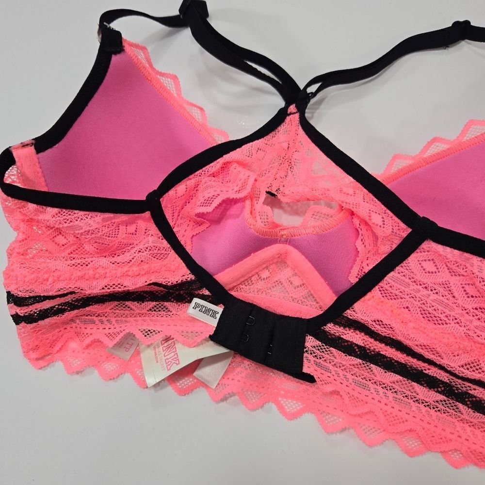 NWT PINK V. Secret racerback bright pink bra - Picture 9 of 15